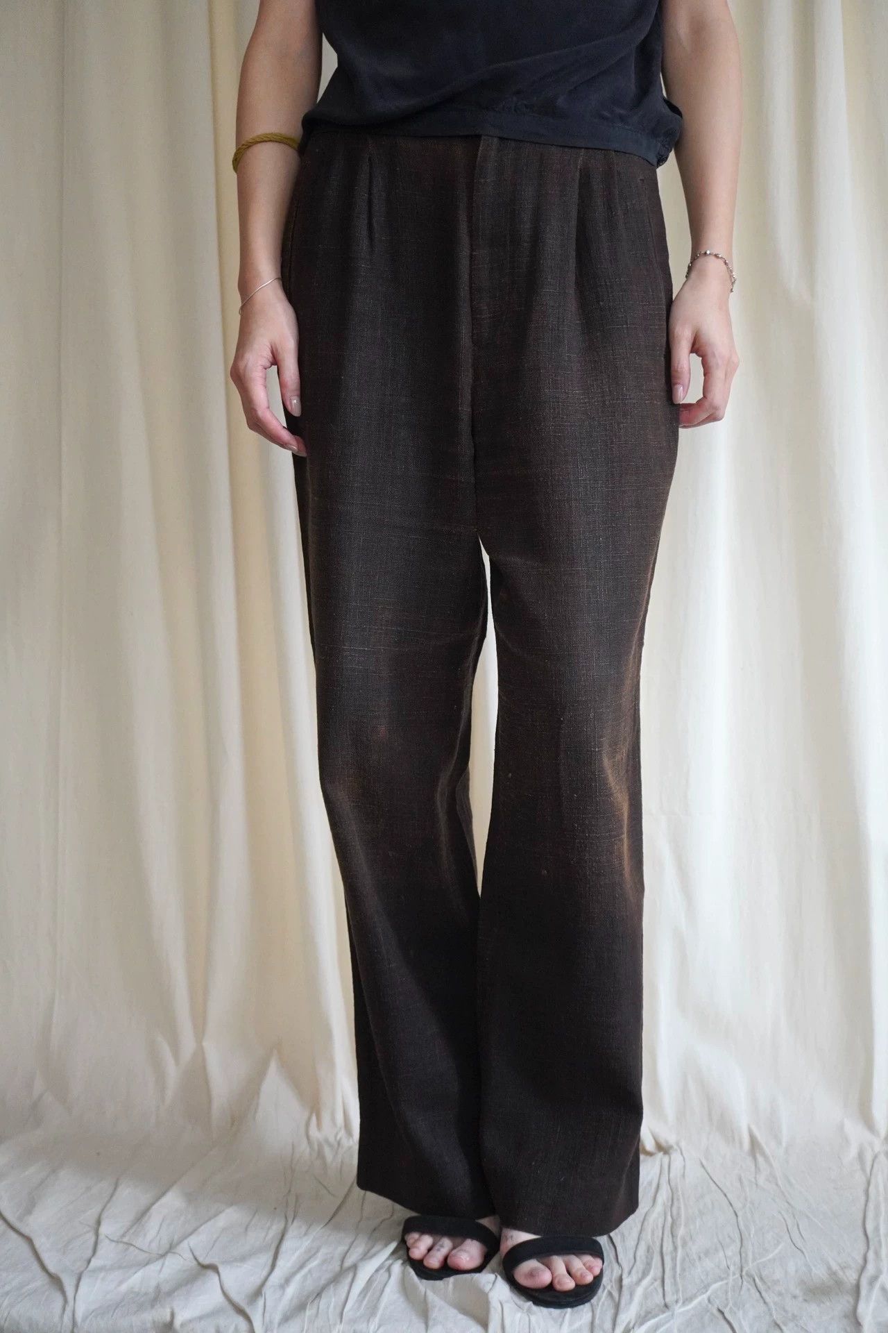 Issey Miyake Issey Miyake 1999 Mud Dyed Faded Straight Pants M Size 27" / US 4 / IT 40 - 6 Thumbnail