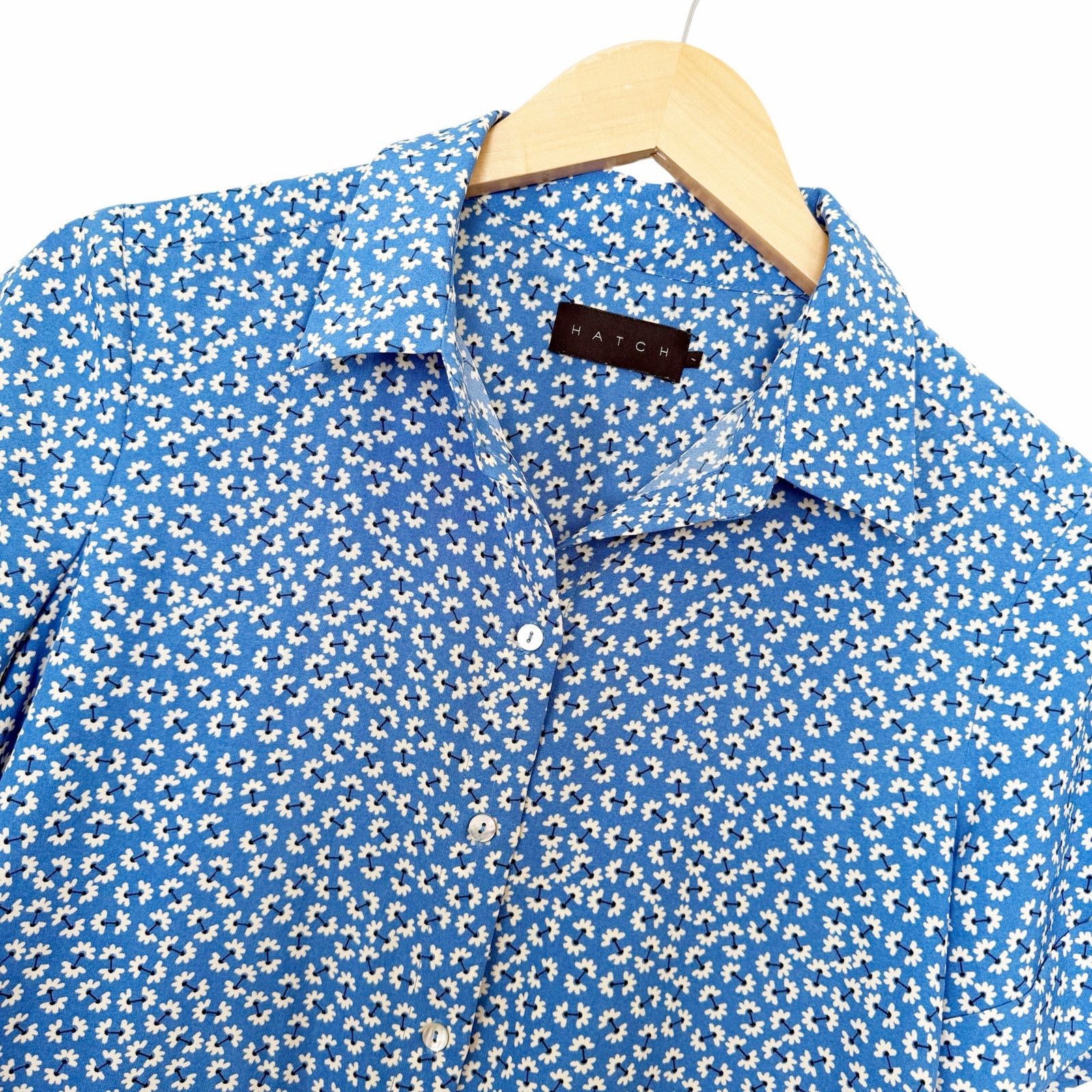 Other Hatch Maternity Floral Short Sleeve Button Down Blouse Sz S Size S / US 4 / IT 40 - 1 Thumbnail