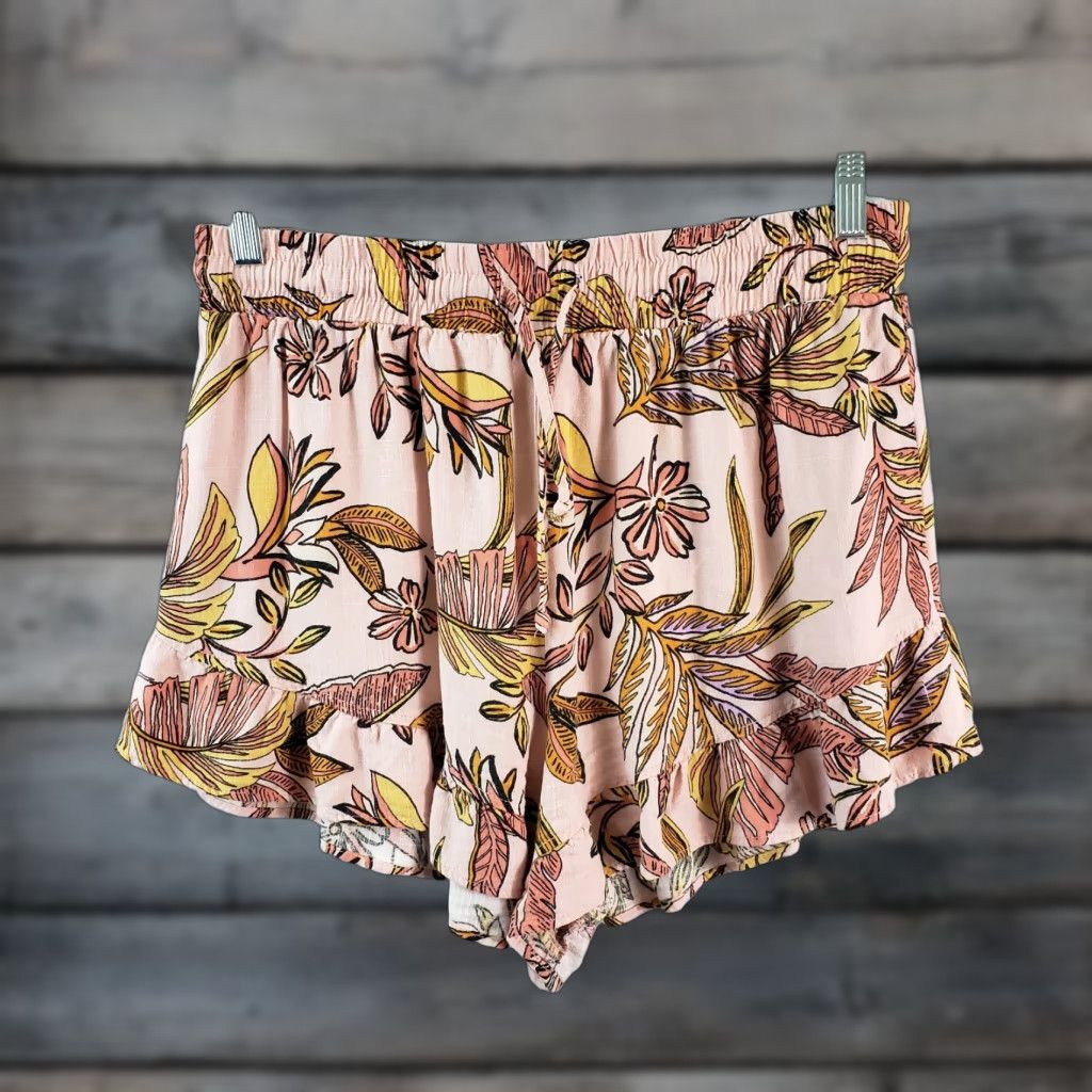 Vintage VINTAGE? No. Wild Fable Womens Shorts L Pink Linen Blend Drawstring Casual w/ Waist 16" Inseam 2.5" Rise 15" Mens? No, Womens Size 36" / US 14 / IT 50 - 1 Thumbnail