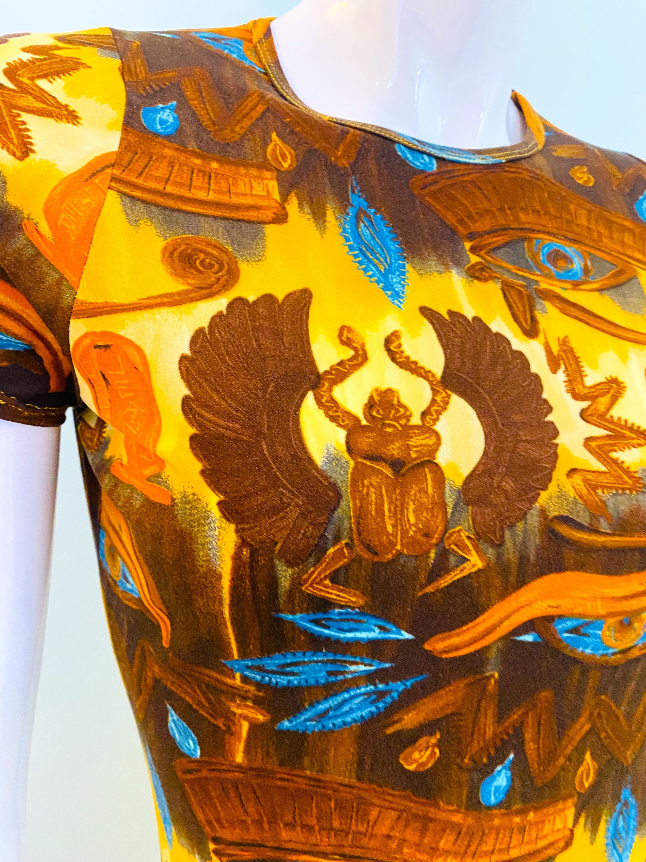 Jean Paul Gaultier Jean Paul Gaultier Egyptian Egypt Maxi Dress – Scarab Eye Size M / US 6-8 / IT 42-44 - 5 Thumbnail