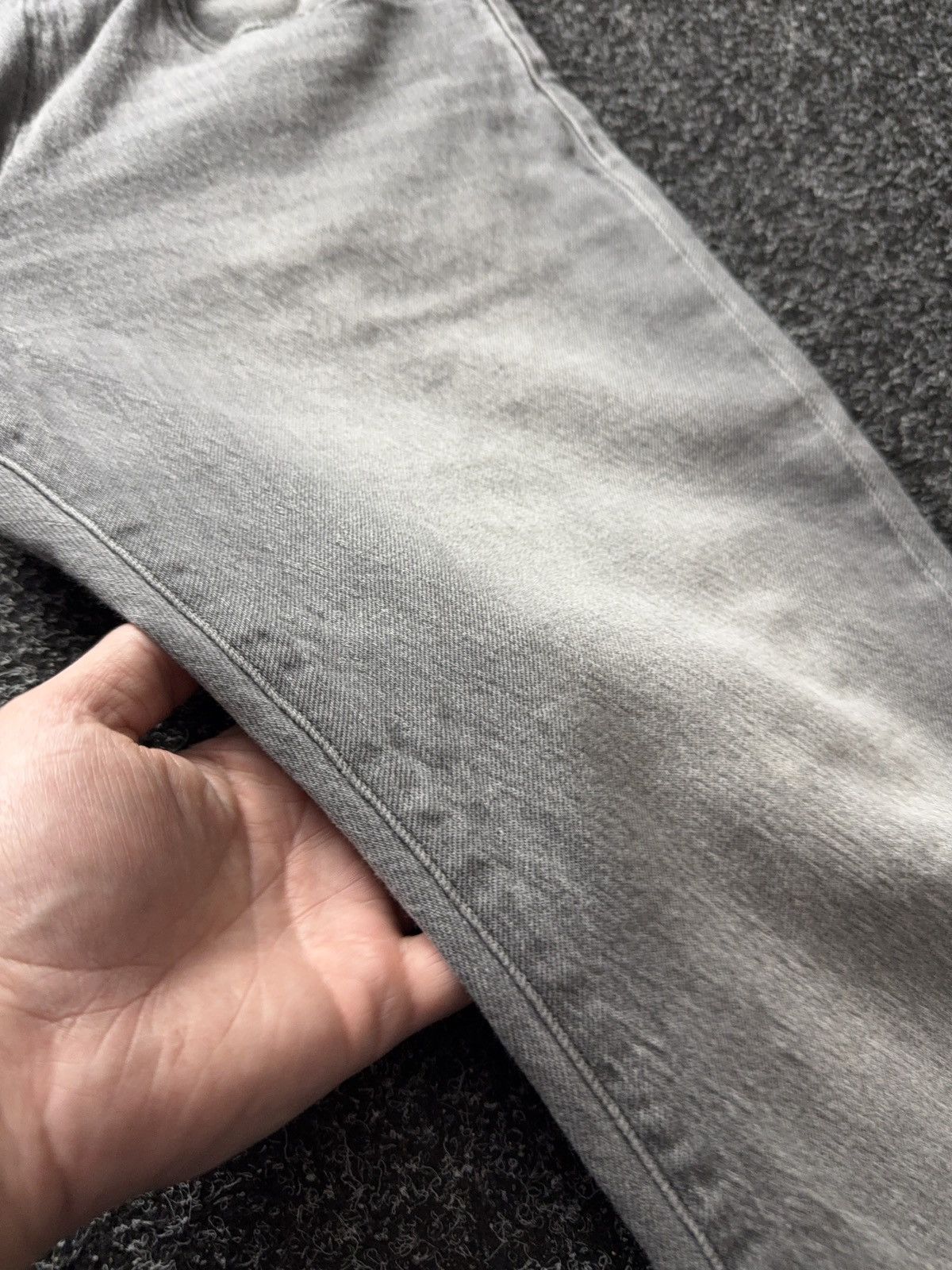 Diesel 00s Luxury Y2K Diesel Washed Grey Denim Jeans tapered Fit Size US 33 - 6 Thumbnail