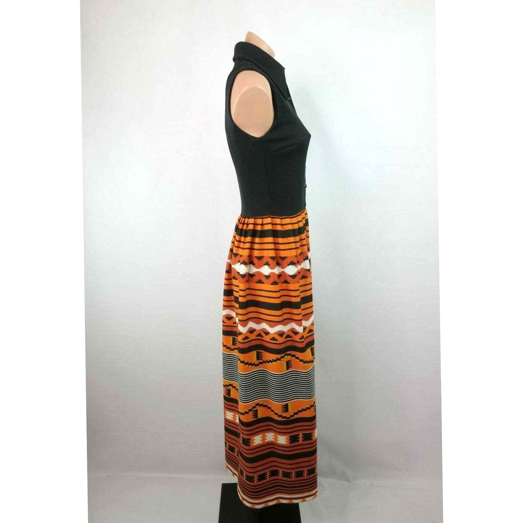 Vintage 70s Maxi Psychedelic Festival Dress Vintage XS/S Size XS / US 0-2 / IT 36-38 - 5 Thumbnail