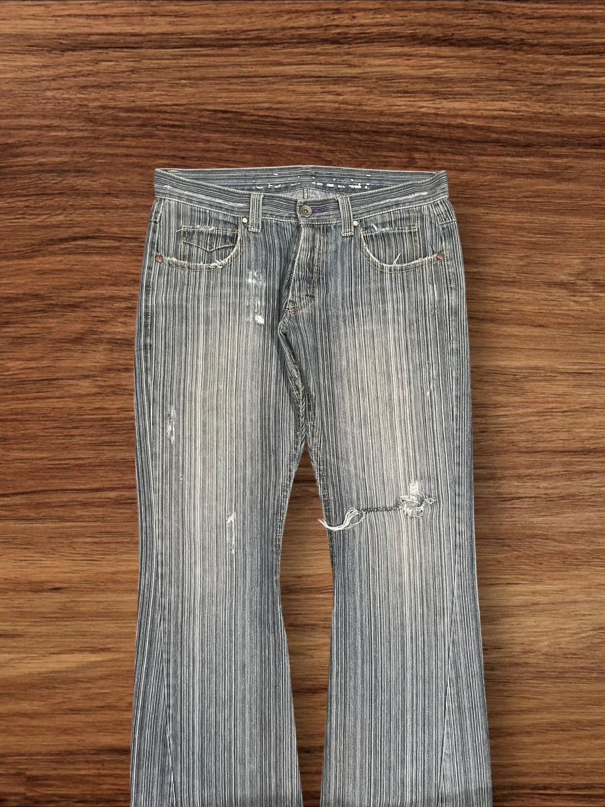If Six Was Nine ⚡️Flare⚡️Vintage Japanese Brand Ikka Button Fly Flare Jeans Size US 34 / EU 50 - 3 Thumbnail