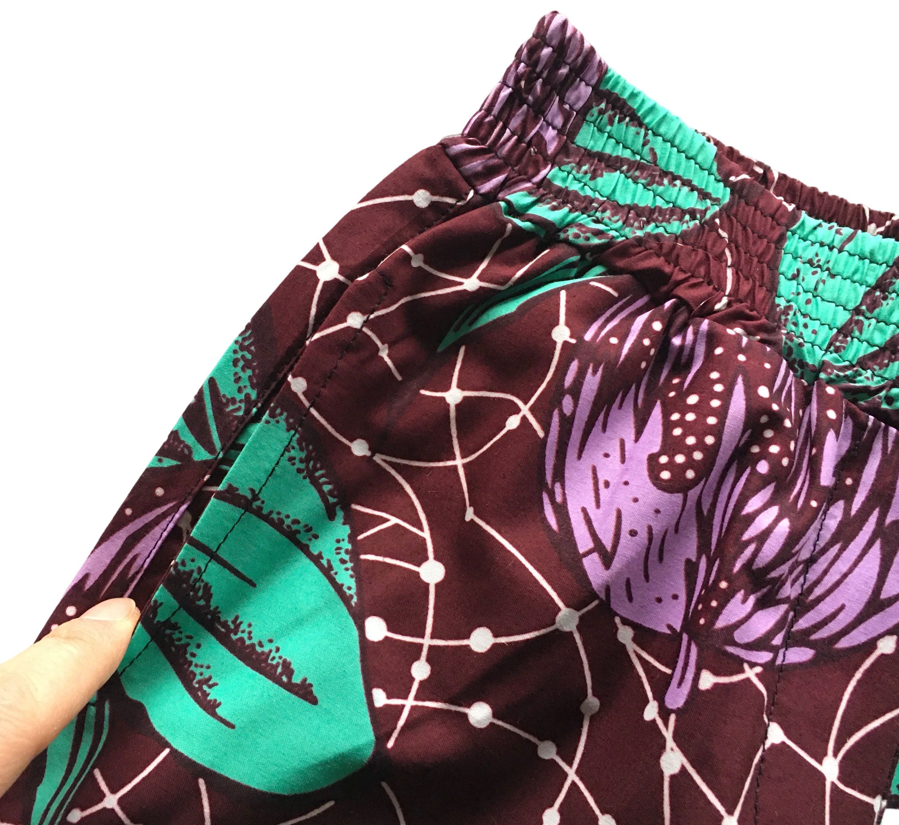 Other African Wax Print Cotton Midi Length Pants For Girl Size 32" / US 10 / IT 46 - 3 Thumbnail