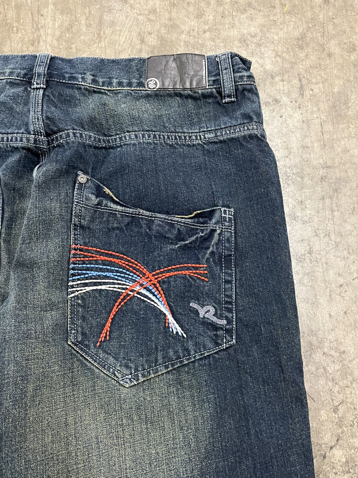 Rocawear × Vintage Y2k Roca wear baggy fit faded embroidered denim wide leg Size US 38 / EU 54 - 5 Thumbnail