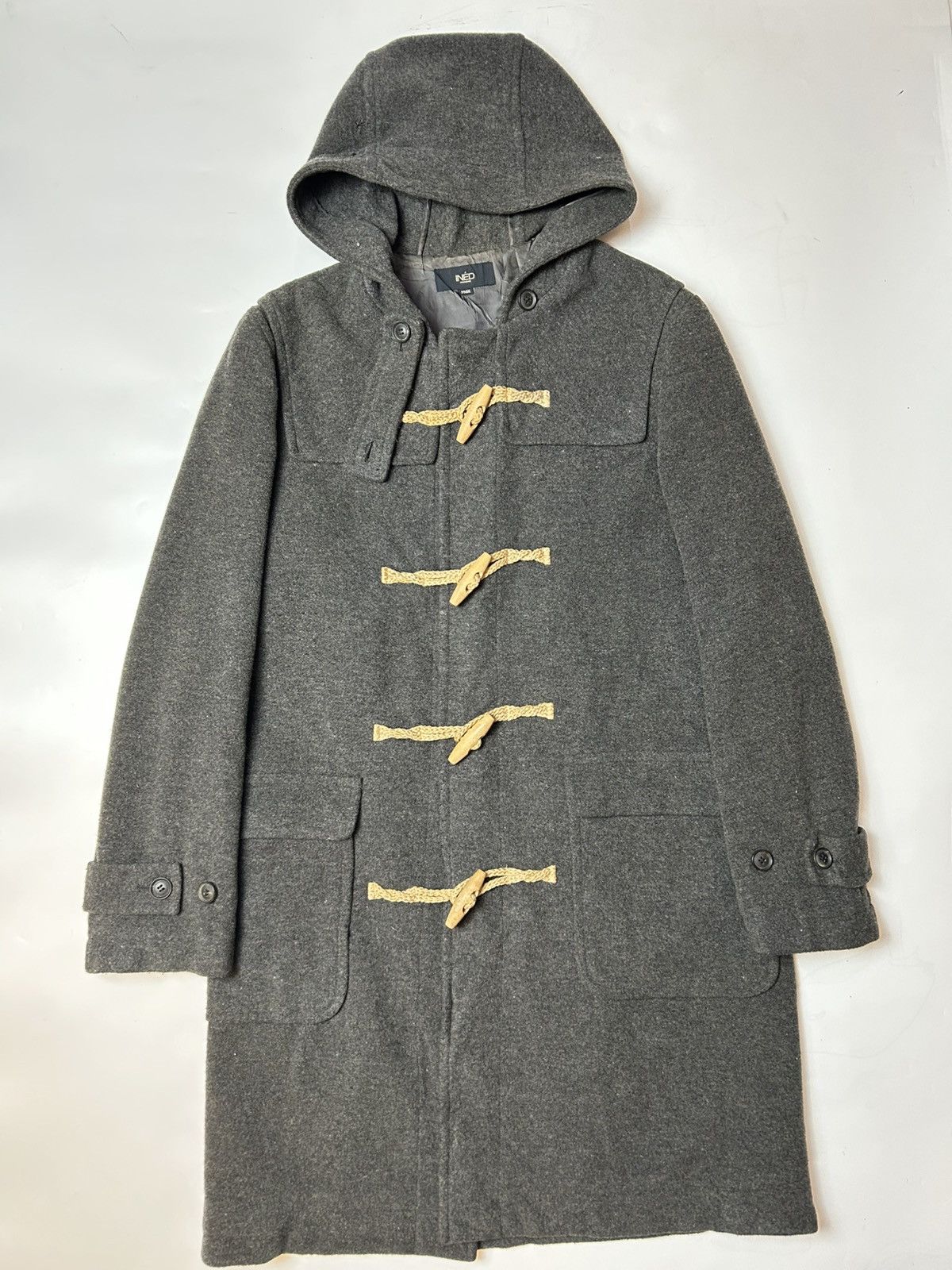 Designer × Japanese Brand × Yohji Yamamoto INED WOOL LONG COAT WITH HOODIE Size ONE SIZE - 1 Thumbnail
