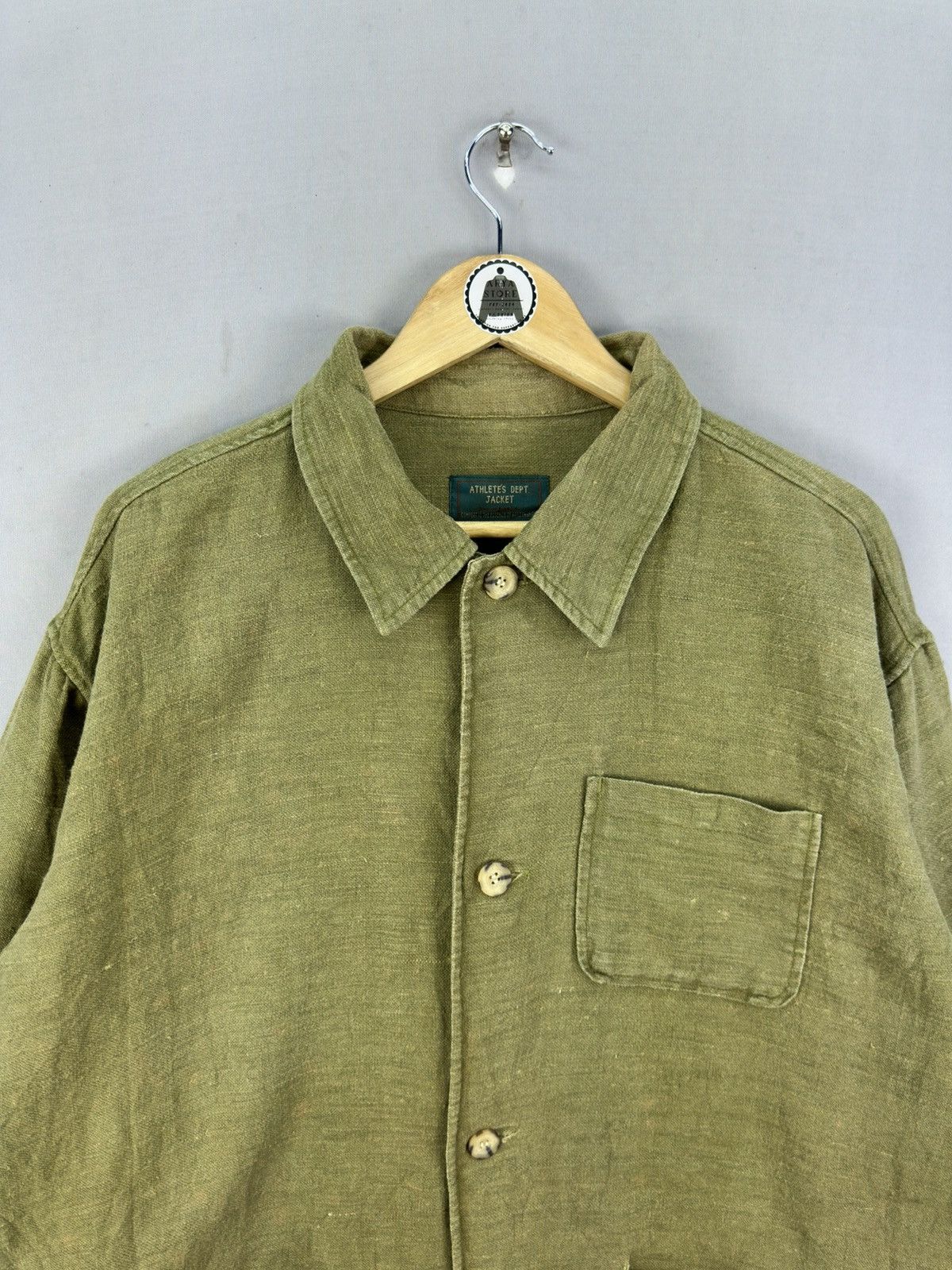 Japanese Brand Bayleaf Athlete Dept Hemp Fabric Chore Jacket Size US XXL / EU 58 / 5 - 7 Thumbnail