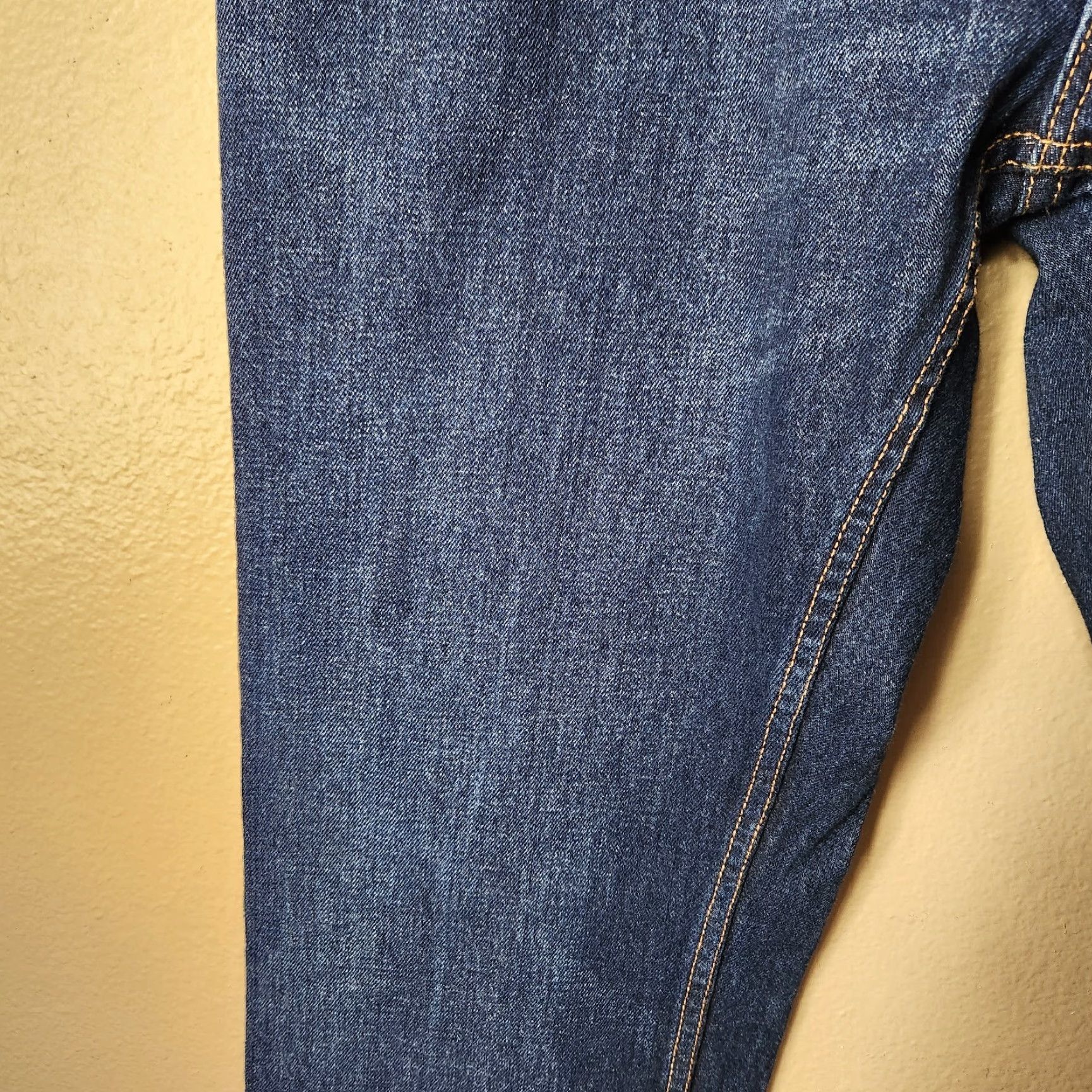 Lands' End Lands' End Jeans Mens Dark Wash Straight Fit 100% Cotton Size 37x30 Regular Inseam 30 Blue Denim Pants Size US 37 - 2 Thumbnail