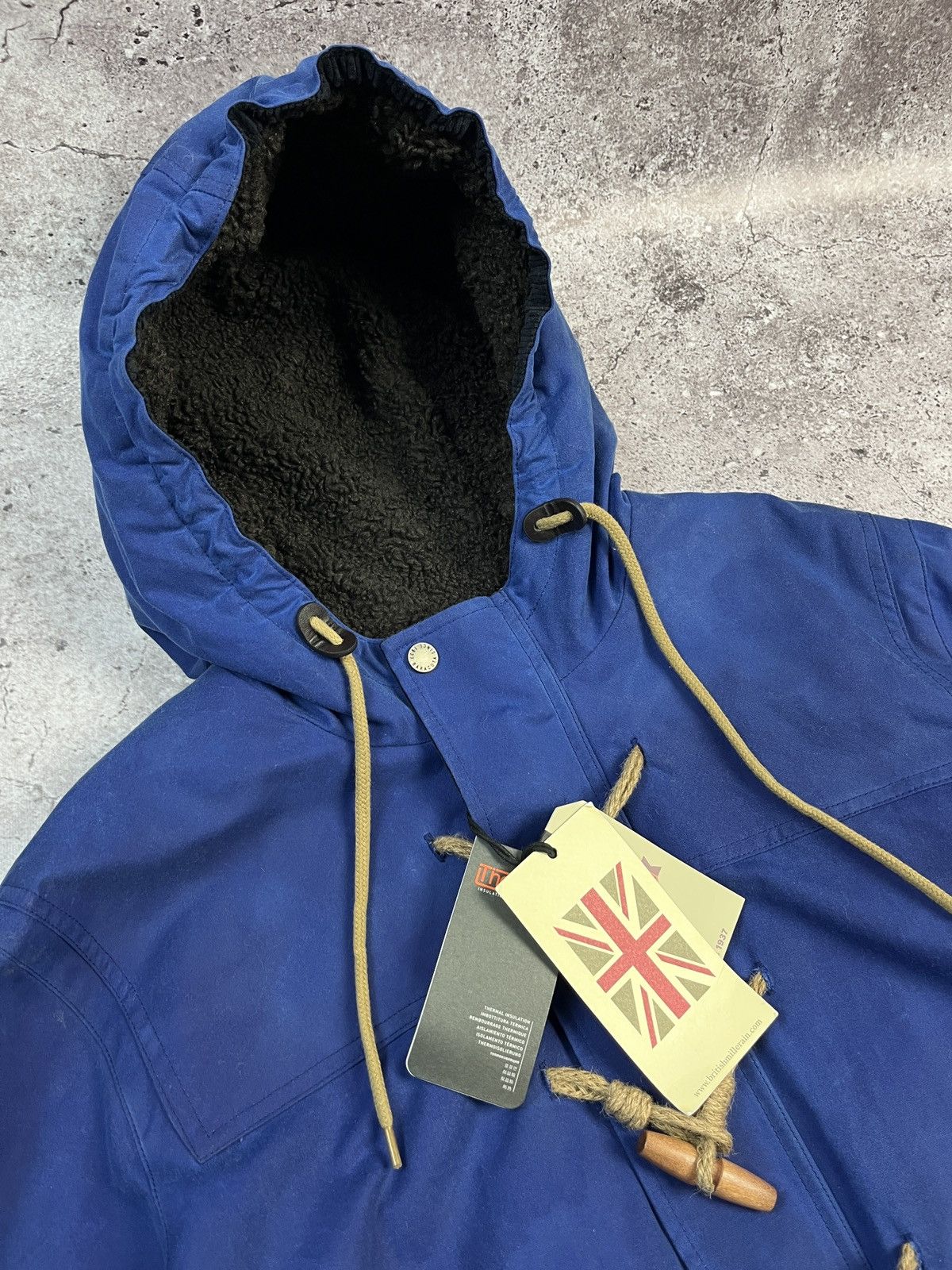Baracuta Waxed Duffle Coat Deep Cobalt Size US L / EU 52-54 / 3 - 11 Thumbnail