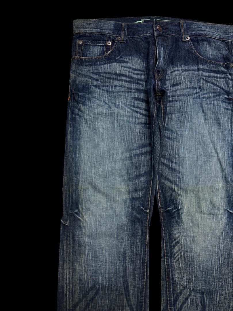 Japanese Brand INSANE Vintage Japanese Bison Sick Washed Bootcut Jean Rare Size US 35 - 4 Thumbnail