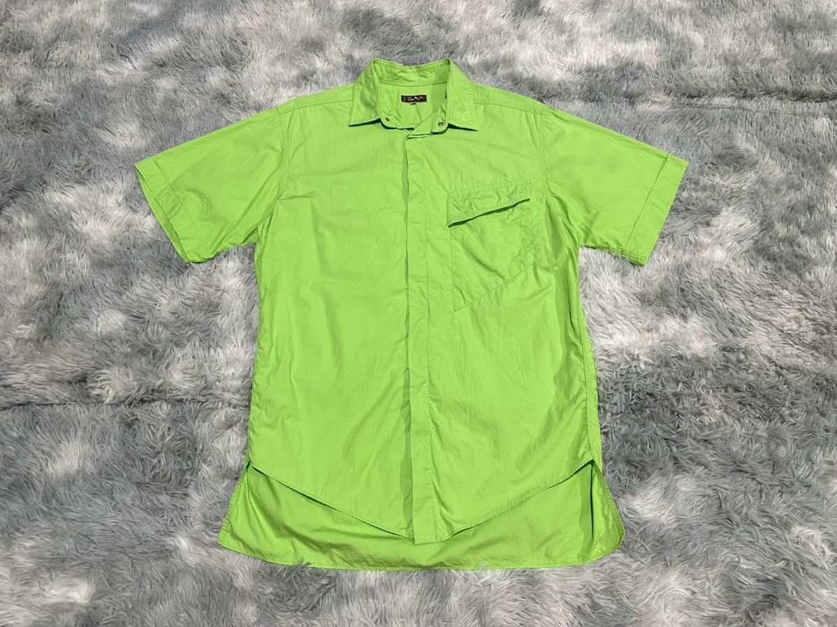 Thierry Mugler 🔥Vintage Thierry Mugler Shirt Ss Hidden Snap Button Size US L / EU 52-54 / 3 - 4 Thumbnail