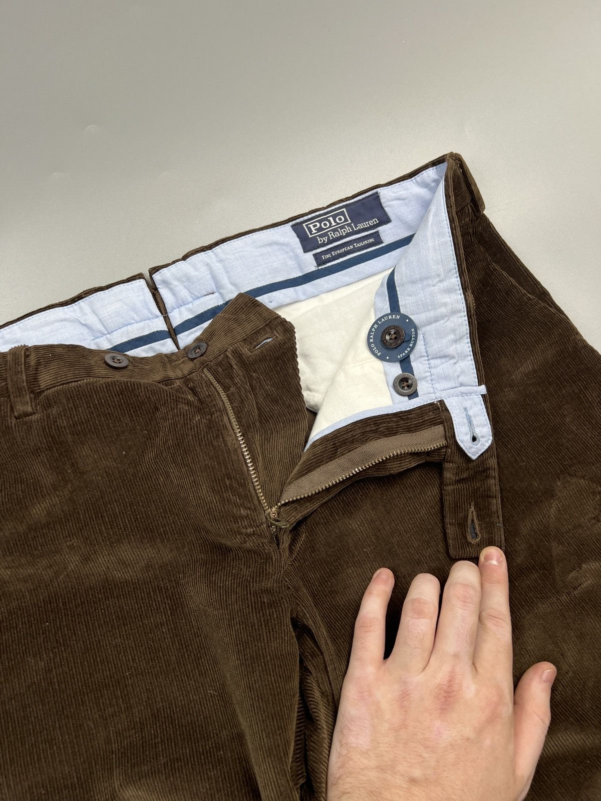 Polo Ralph Lauren NWOT Polo Ralph Lauren Brown Corduroy Trousers Pants (Y0603) Size US 36 / EU 52 - 5 Thumbnail