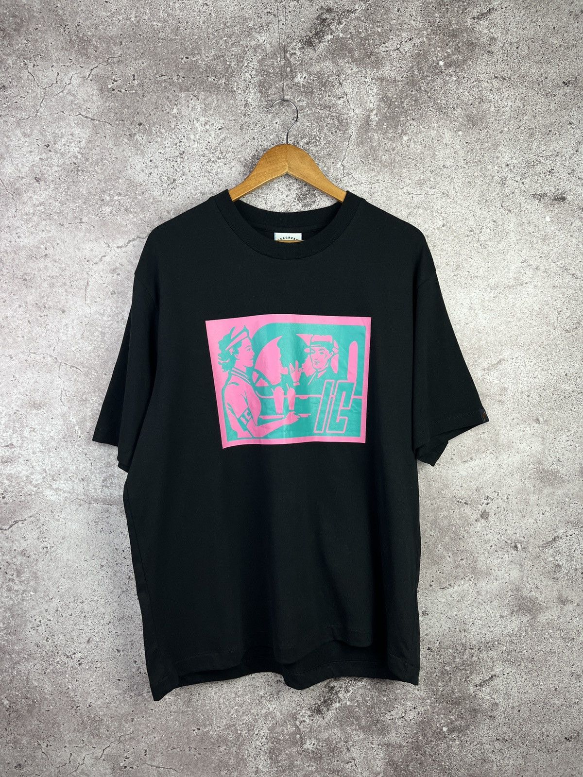 Billionaire Boys Club Icecream Graphic Tee Black Neon Pink Turquoise Pharrell NIGO Size US XL / EU 56 / 4 - 1 Thumbnail
