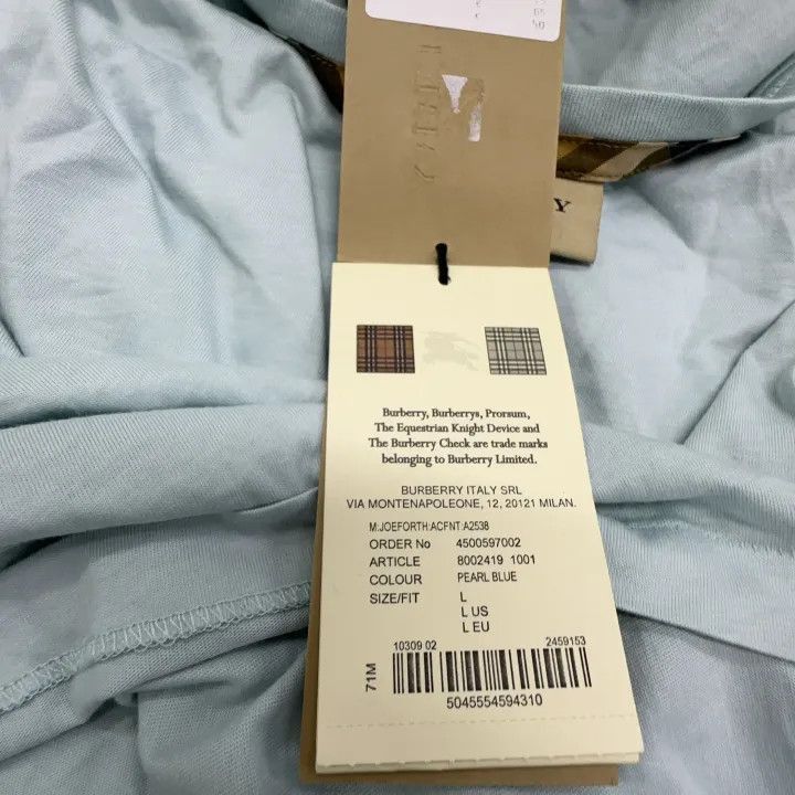 Other Burberry Burberry Logo Embroidered Casual T-Shirt-2507 Size US L / EU 52-54 / 3 - 7 Thumbnail