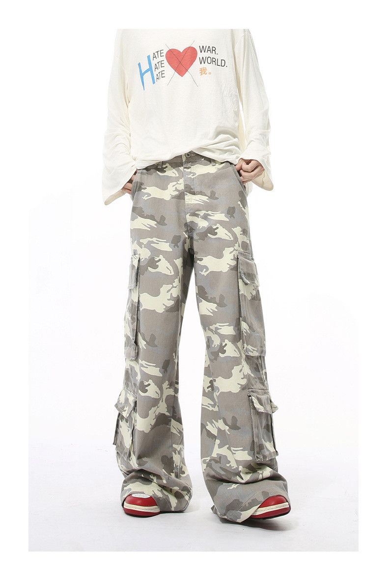 Japanese Brand × Jean Multi-pocket cargo loose straight wide-leg camouflage jeans Size US 32 / EU 48 - 2 Thumbnail
