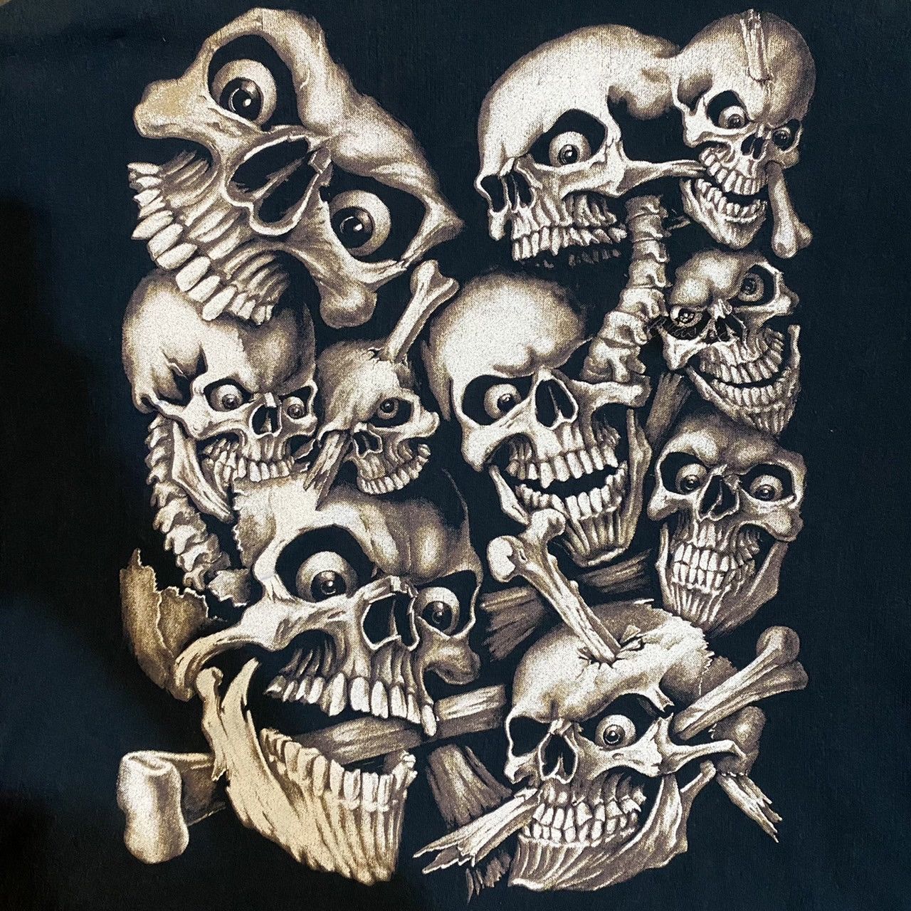 Vintage vintage skull hoodie Size US L / EU 52-54 / 3 - 3 Thumbnail