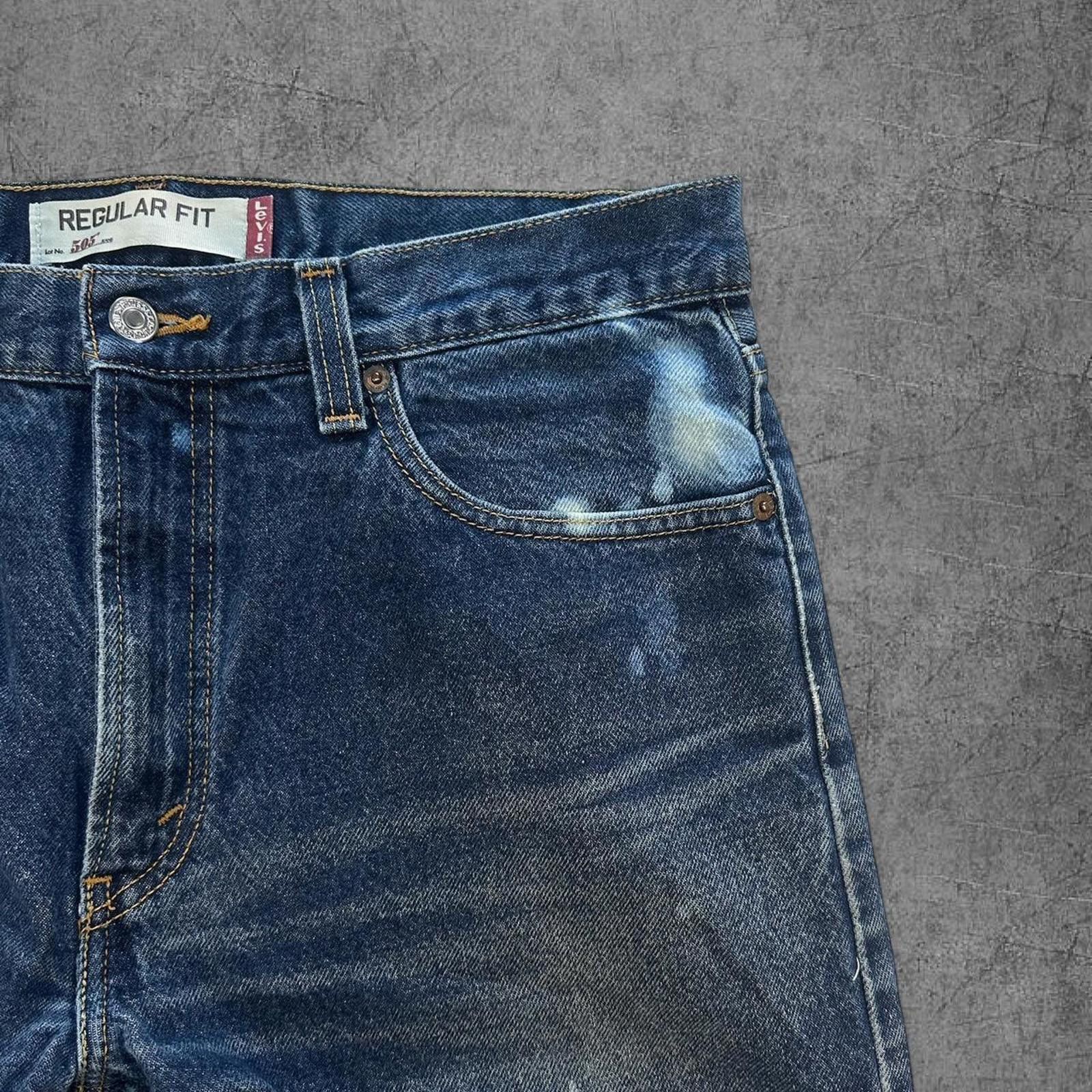 Levi's Y2K Faded Dark Wash Levi 505 Jeans Size US 34 / EU 50 - 2 Thumbnail