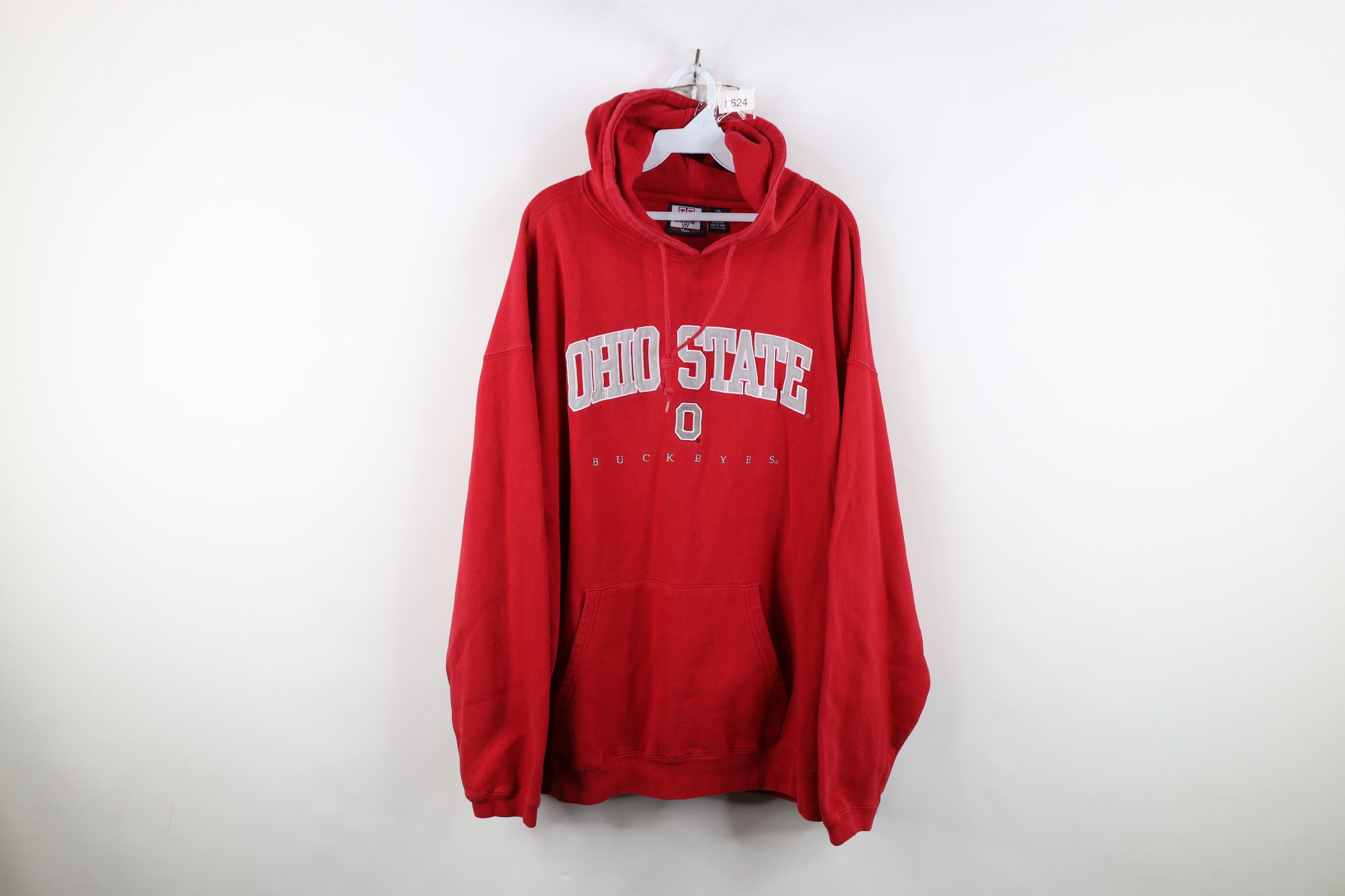 Vintage Vintage 90s Ohio State University Hoodie Sweatshirt Red Size US XXL / EU 58 / 5 - 1 Thumbnail