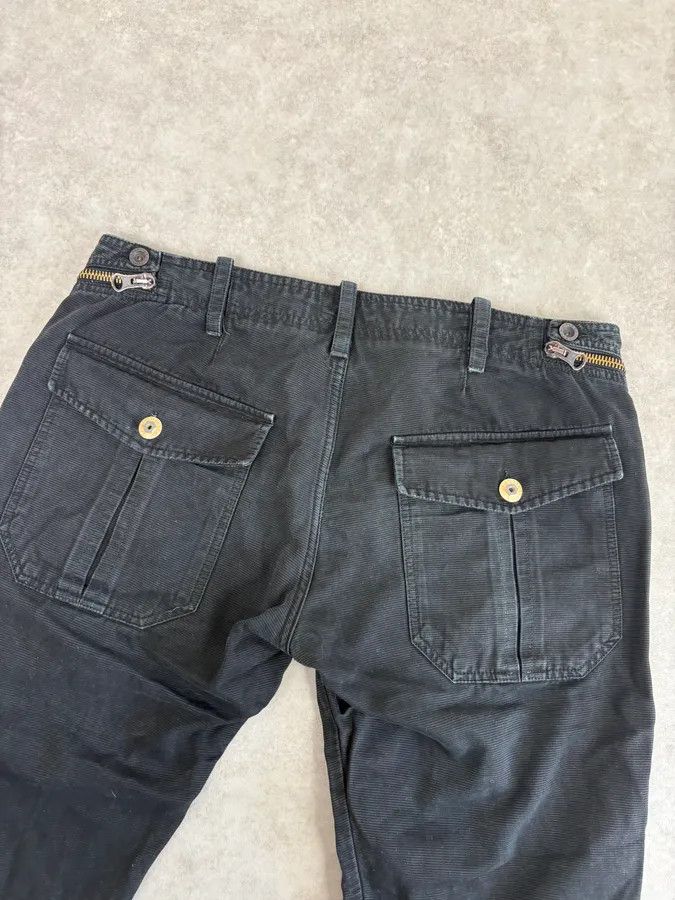Emporio Armani Armani Black Corduroy Cargo Pants Size US 33 - 7 Thumbnail