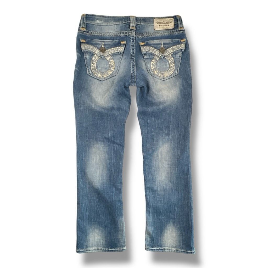 Big Star Big Star Y2K Distressed Low Rise Cropped Jeans Size 27 Size 27" / US 4 / IT 40 - 7 Thumbnail