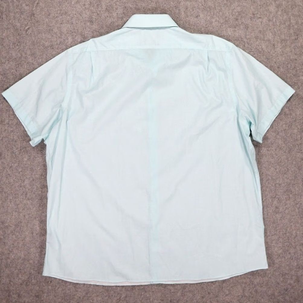 Hart Schaffner Marx Hart Schaffner Marx Button Down Shirt Mens XXL Light Blue Paisley Cotton Short Sleeve NWT Size US XXL / EU 58 / 5 - 2 Thumbnail