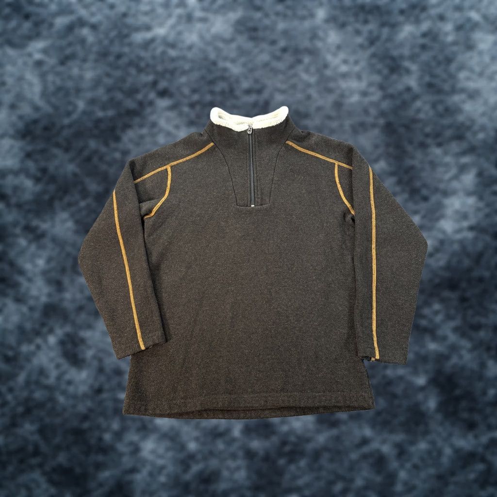 Vintage KUHL Pullover Sweater M Brown Fleece Zip Mock Neck Logo Zipper Outdoor Hiking Mens Regular Fit Size US M / EU 48-50 / 2 - 1 Thumbnail