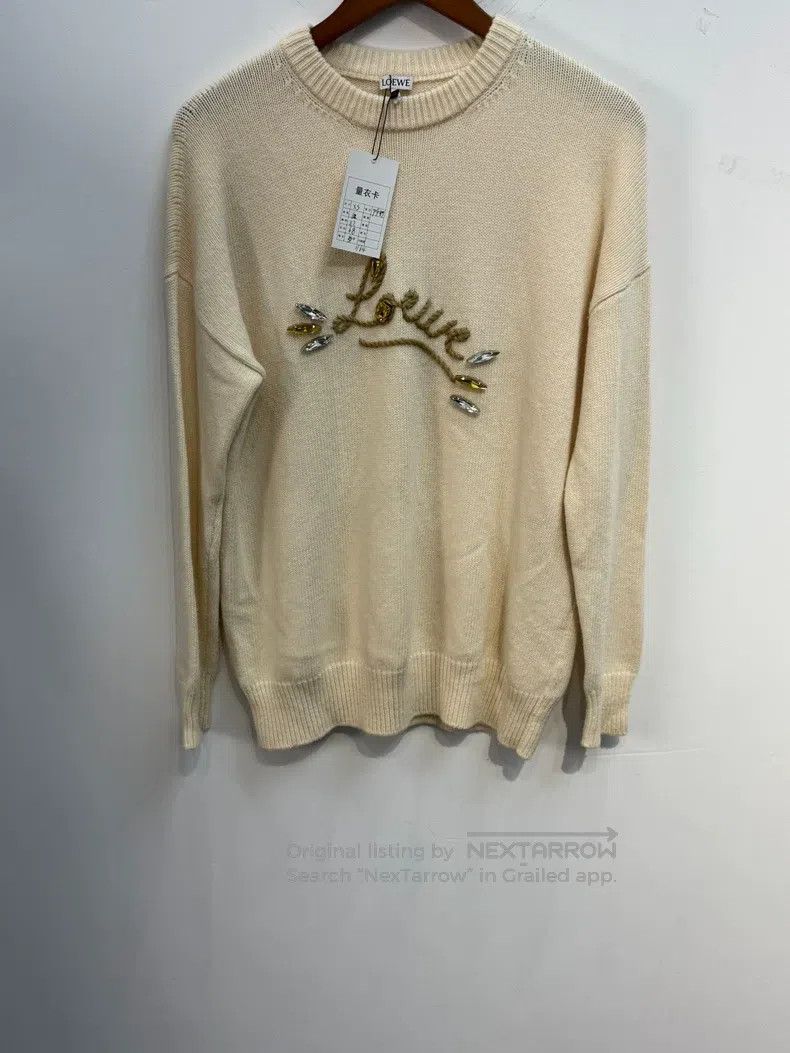 Loewe Loewe Crystal logo knit round neck ladies wool sweater Size XS / US 0-2 / IT 36-38 - 1 Thumbnail
