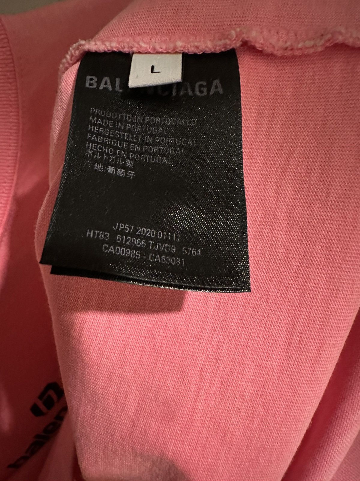 Balenciaga Balenciaga Pink Oversized T-shirt Size US L / EU 52-54 / 3 - 4 Thumbnail
