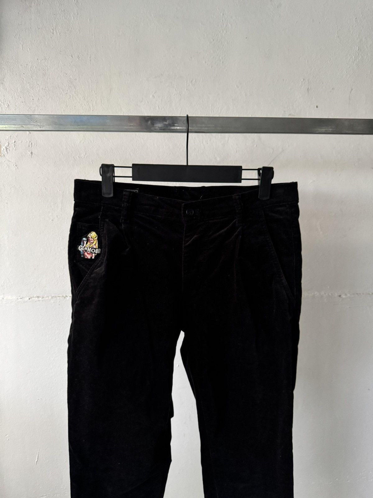 Hysteric Glamour Suede Embroidery Logo Pants Size US 30 / EU 46 - 3 Thumbnail
