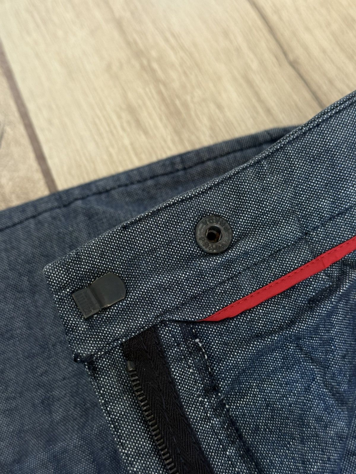Prada Woman's Prada Red Tab Gray Denim Light Pant Size 42 Size 28" / US 6 / IT 42 - 13 Thumbnail