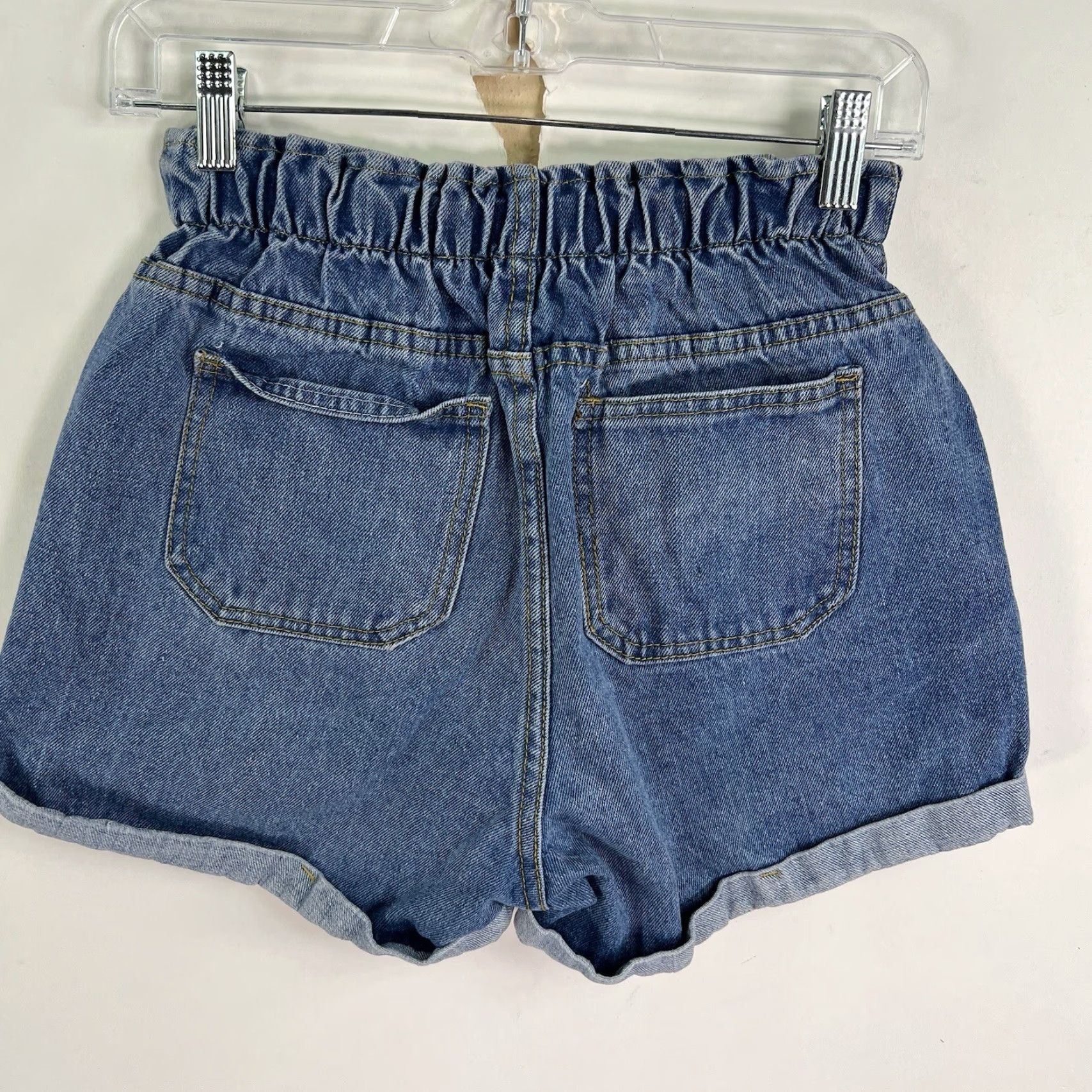 Vintage VINTAGE Heritage Shorts Women S Blue 28 High Rise Elastic Waist Denim 90s Retro Womens Size 28" / US 6 / IT 42 - 3 Thumbnail