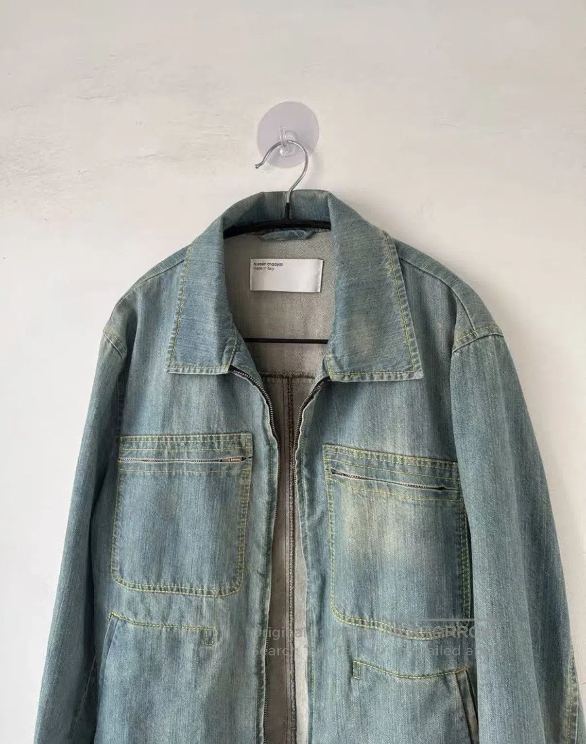 Hussein Chalayan Blue Denim Jacket with Zip Closure and Pockets. Size US M / EU 48-50 / 2 - 3 Thumbnail
