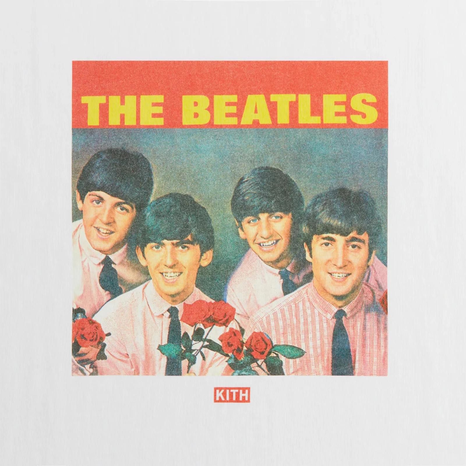 ☆ KITH x THE BEATLES Red Roses vintage tee コラボTシャツ ☆ Kith x The Beatles Red Roses Vintage Tee