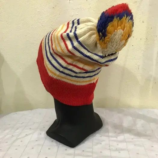 Vintage Colin Stripe Bobble Beanie Hat Size ONE SIZE - 4 Thumbnail