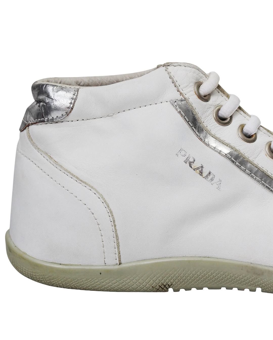 Prada 2000S PRADA LINEA ROSSA WHITE MID-TOP SNEAKERS Size US 8 / EU 41 - 8 Thumbnail