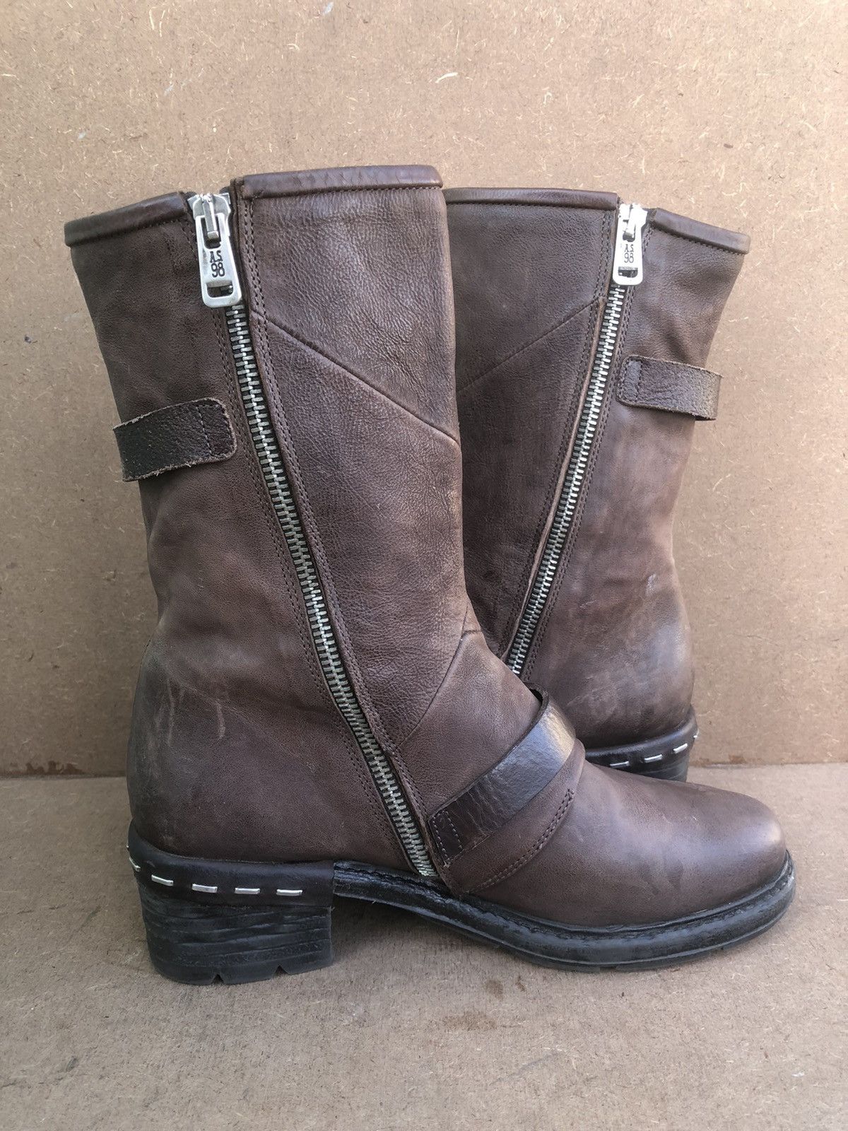 A.S.98 A.S 98 Brown Calfskin Leather Women’s Boots Size 38 Size US 8 / IT 38 - 6 Thumbnail