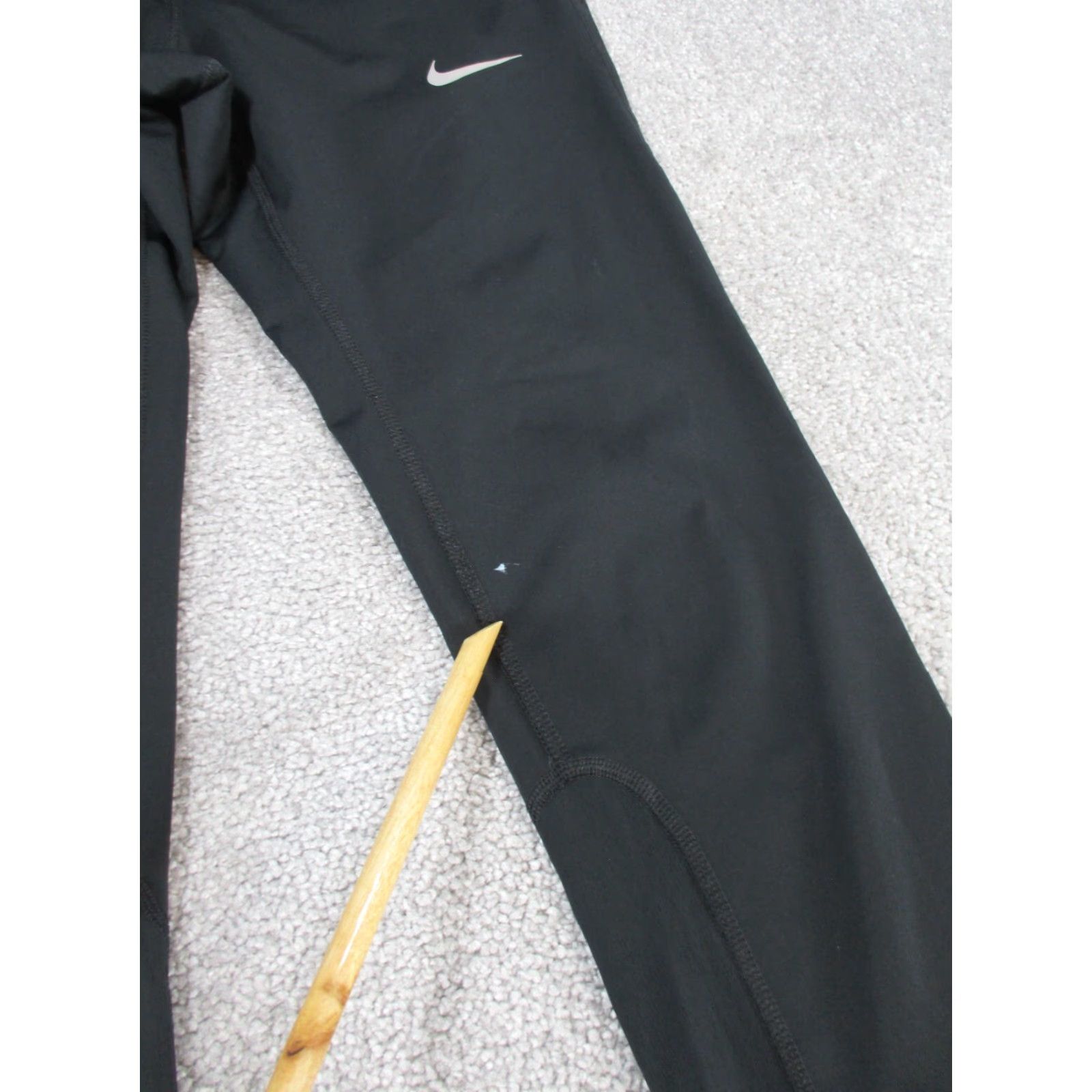Nike Nike Leggings Womens Medium Dri Fit Black Performance Crop Running Size 32" / US 10 / IT 46 - 2 Thumbnail
