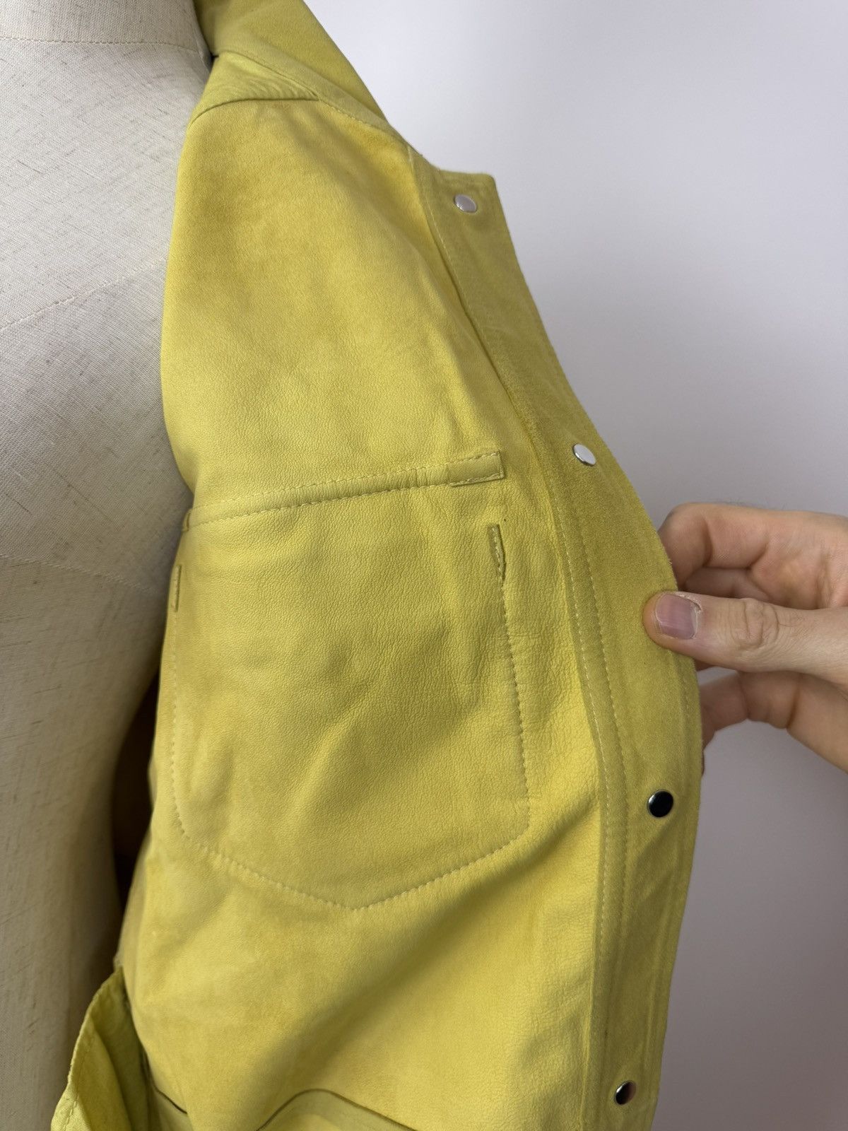 Scotch & Soda Scotch Soda Suede Overshirt Yellow Leather Jacket Womens Size S / US 4 / IT 40 - 11 Thumbnail