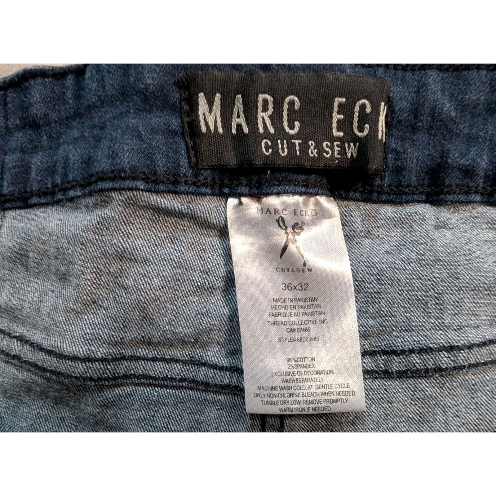 Ecko Unltd. Ecko Unltd. Jeans Slim 5-Pocket Denim Blue Dark Wash Men’s 36x32 Zipper Mid Rise Straight Style 36 32 XS? Size US 36 / EU 52 - 4 Thumbnail