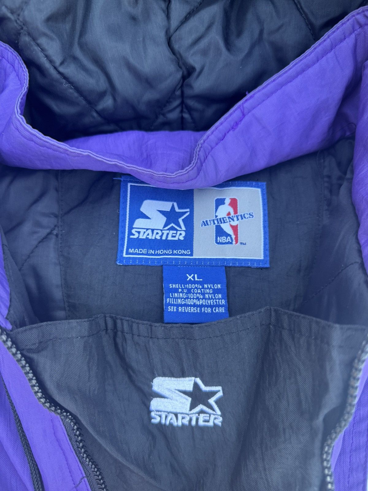 NBA × Vintage Vintage 90s Toronto Raptors half zip Starter Jacket Size US XL / EU 56 / 4 - 3 Thumbnail