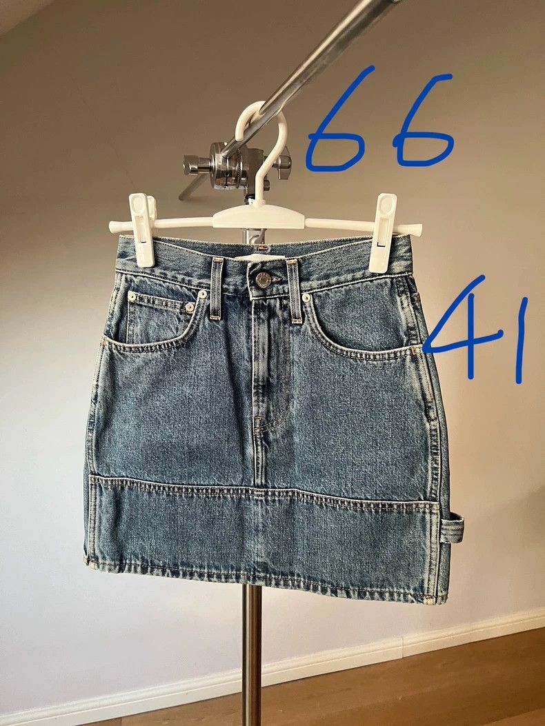 HELMUT LANG High-waisted denim skirt A-line skirt