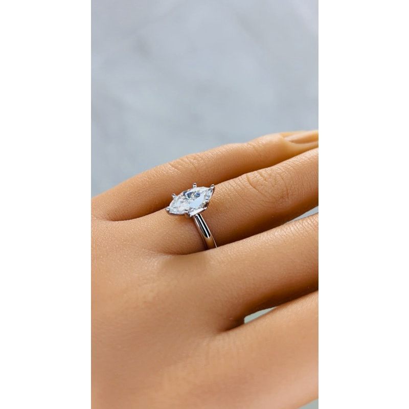 Other 2ct Marquise Cut Moissanite Solitaire Engagement Ring Size ONE SIZE - 6 Thumbnail