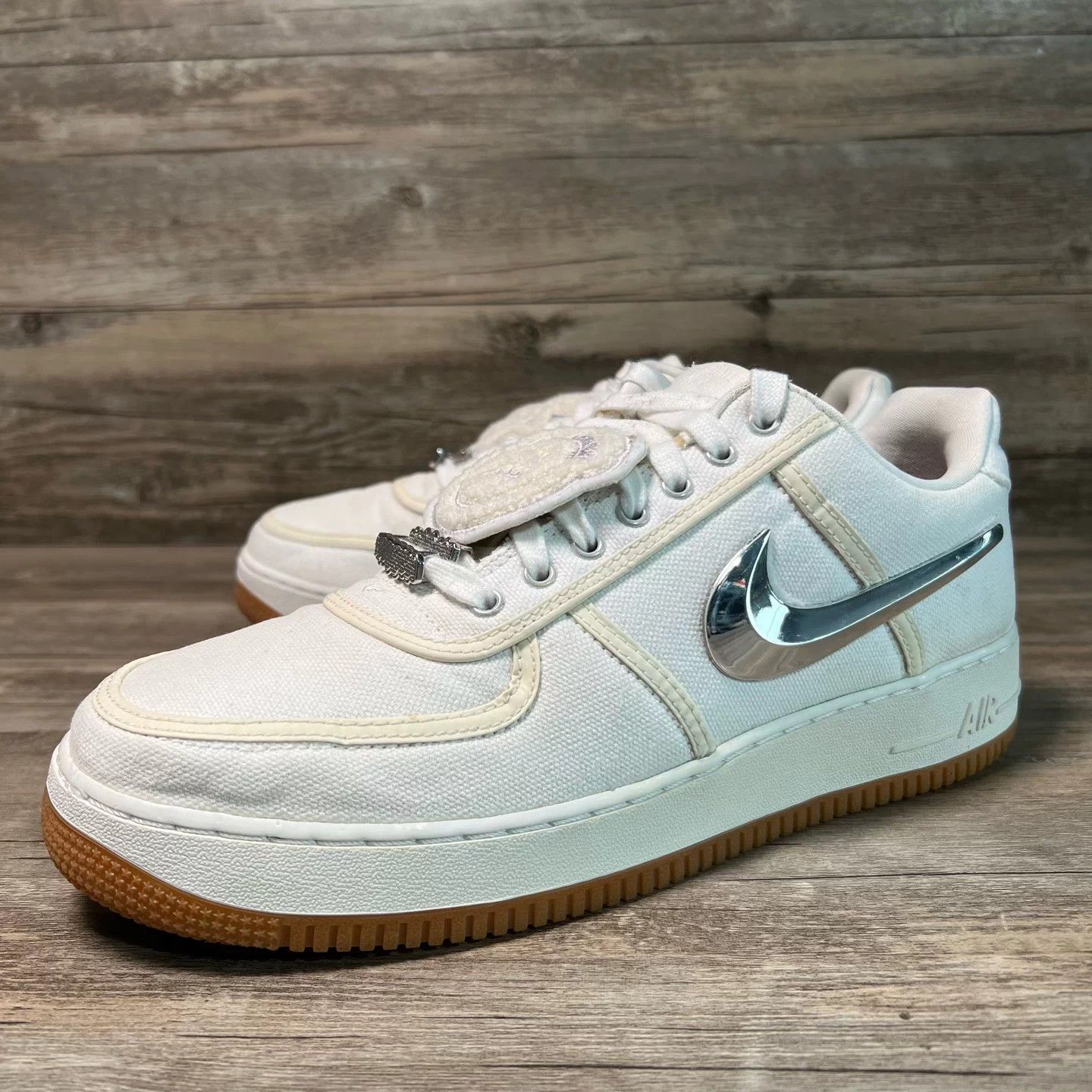 Nike Nike AF1 x Travis Scott Swap Swoosh Pale Ivory 44.5 Size US 11.5 / EU 44-45 - 1 Thumbnail