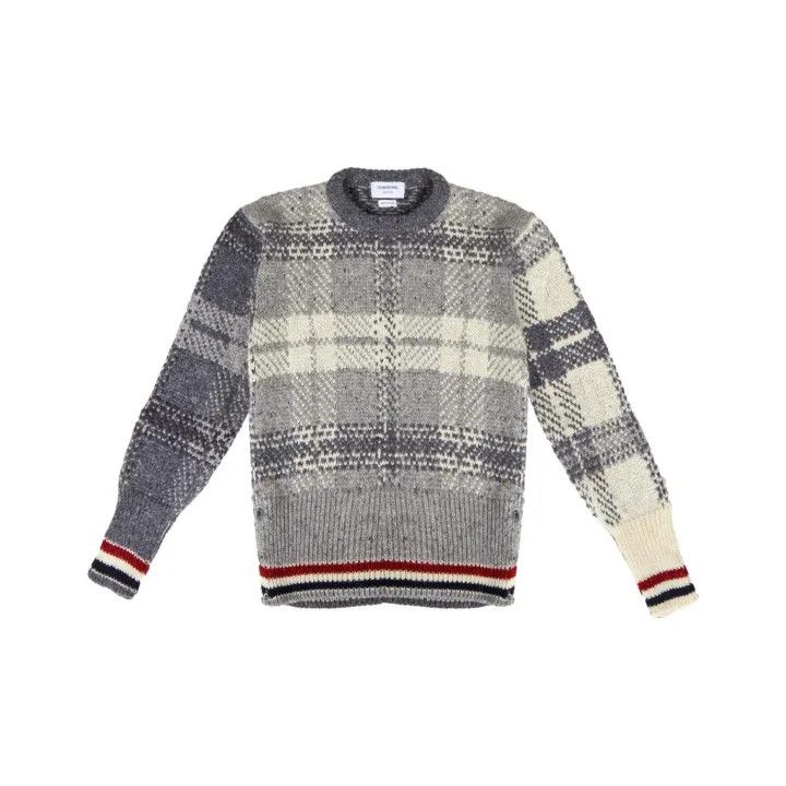 Thom Browne Thom Browne Plaid Knit Sweater for Men 0079 Size US M / EU 48-50 / 2 - 1 Thumbnail