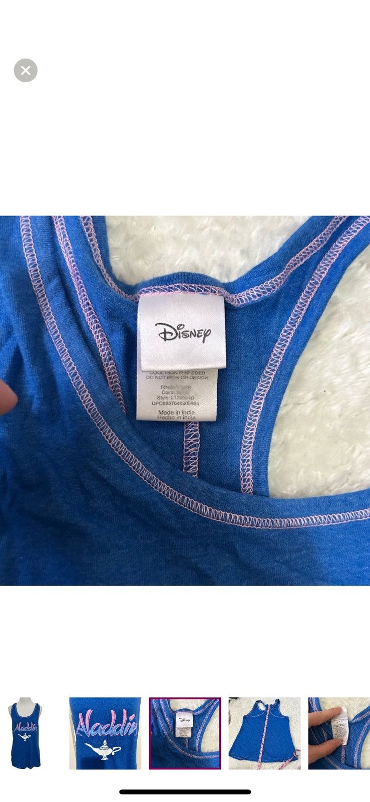 Disney Disney Aladdin large blue racerback tank top Size L / US 10 / IT 46 - 5 Thumbnail