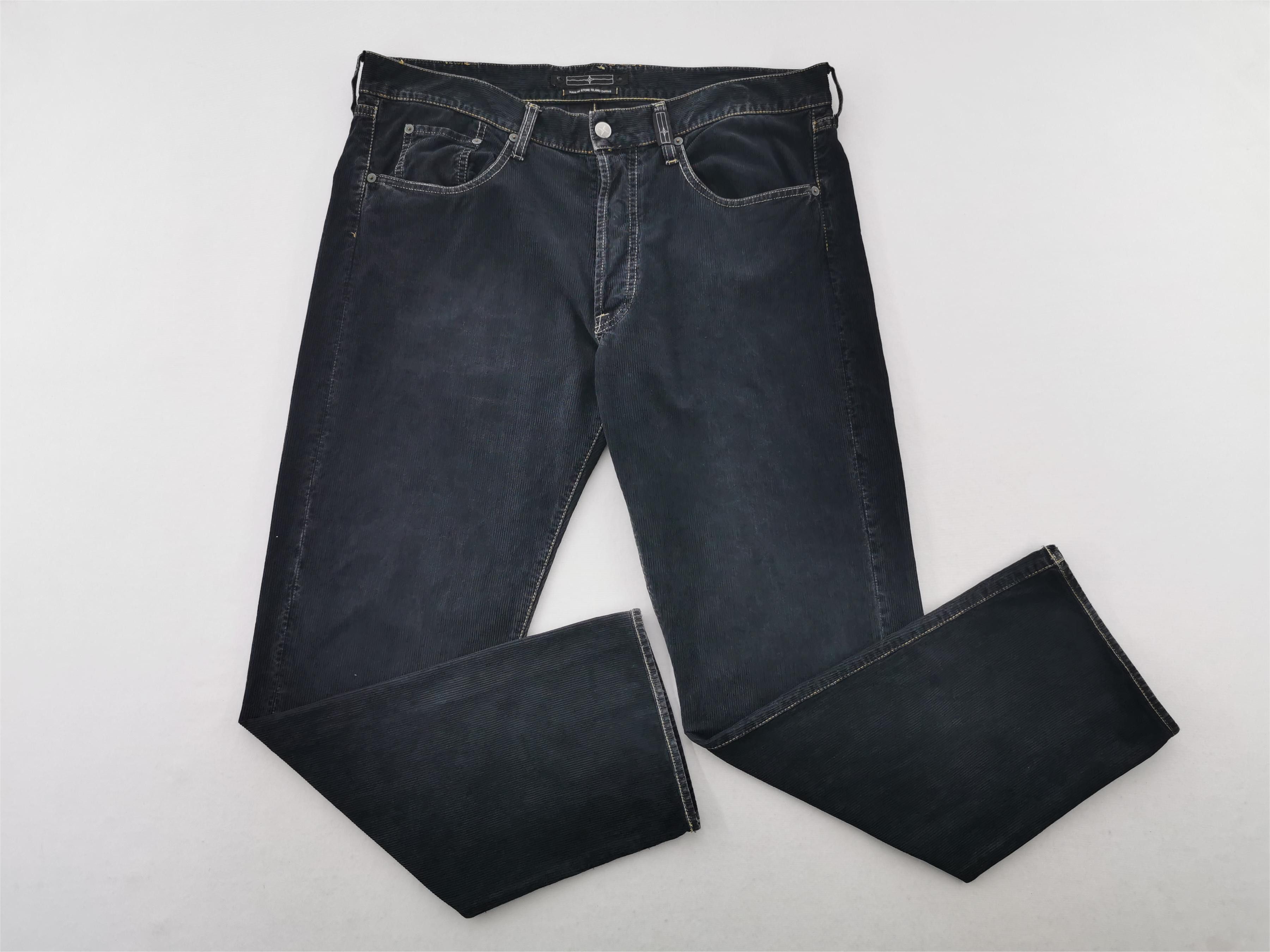 Stone Island Vintage Stone Island Made In Italy Black Corduroy Pants Size US 39 - 5 Thumbnail