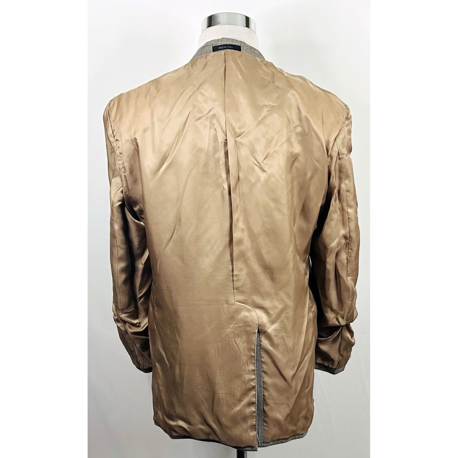 Chaps Chaps Sport Coat 42R Silk Wool Blend Gold Houndstooth Two-Button Lined Vented Jacket Men Regular Notch Lapel Vintage No Size US XS / EU 42 / 0 - 8 Thumbnail