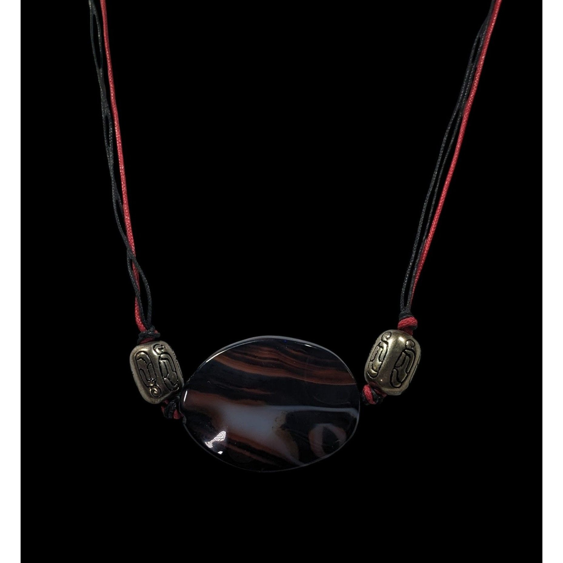 Other Handmade Connection Stone Red And Black Pendant Necklace Size ONE SIZE - 7 Thumbnail