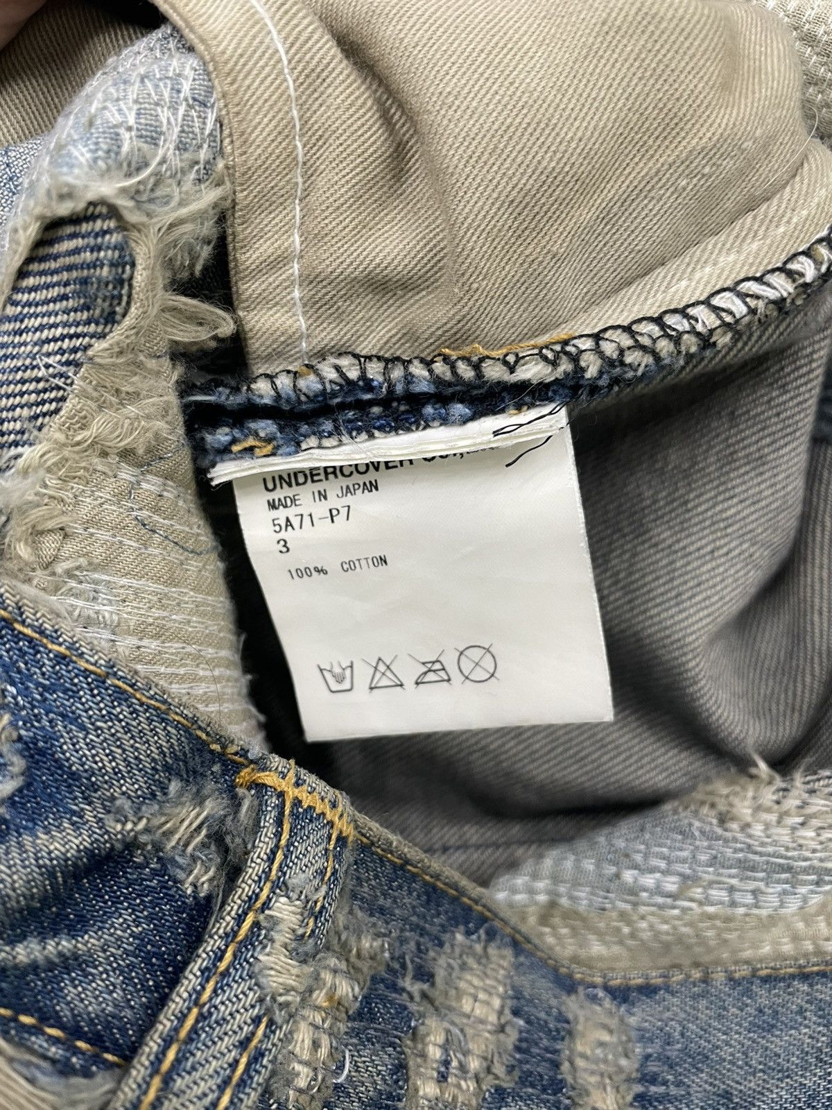 Undercover AW05 “Arts & Crafts” - Undercover ‘85’ Lightwash Boro Denim Size US 31 - 3 Thumbnail