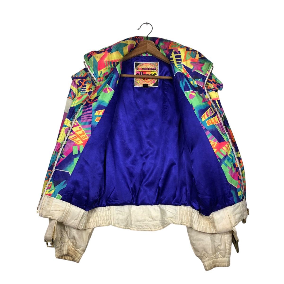 Japanese Brand 📌Vintage Cropped Ski Bomber Jacket Ellesse Multi Colour Size US M / EU 48-50 / 2 - 14 Thumbnail